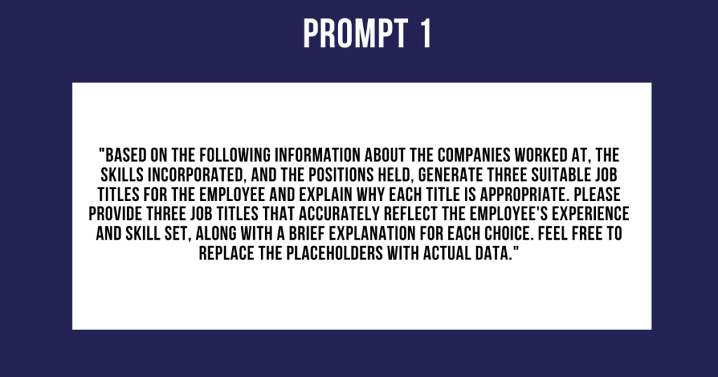 Resume with Chat GPT - Prompt 1