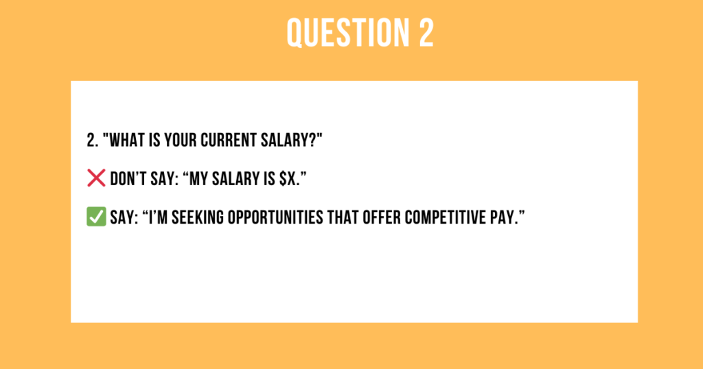 Interview tip 2: What is your Previous Salary?